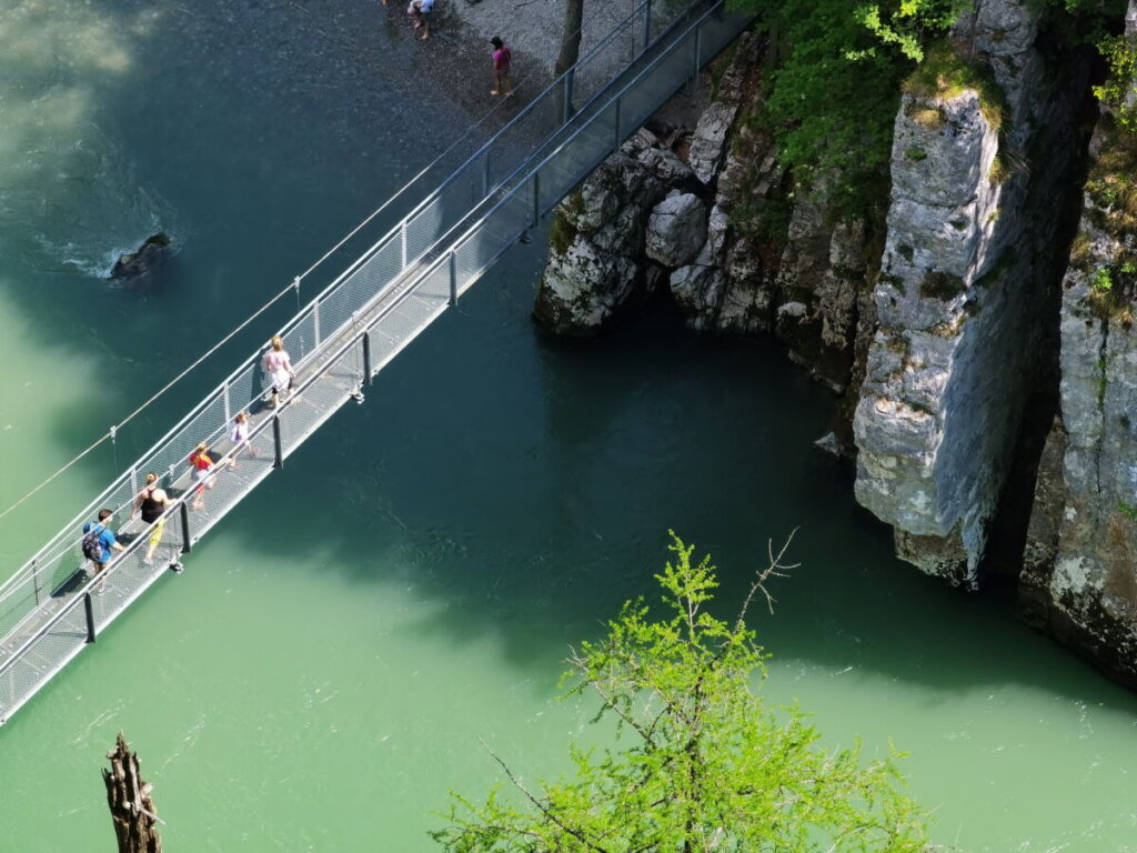 Entenlochklamm Wanderung über die Hängebrücke